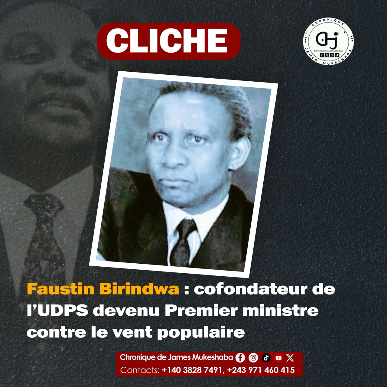 Faustin Birindwa de l'UDPS